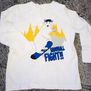 Crazy 8 boy’s long sleeve white tshirt size 5 NOWT